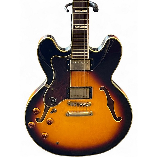 Used Epiphone Sheraton II Left Handed Vintage Sunburst Hollow Body Electric Guitar