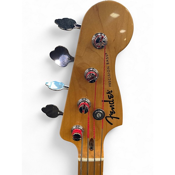 Used Fender Standard Precision Bass Olympic White Electric Bass Guitar