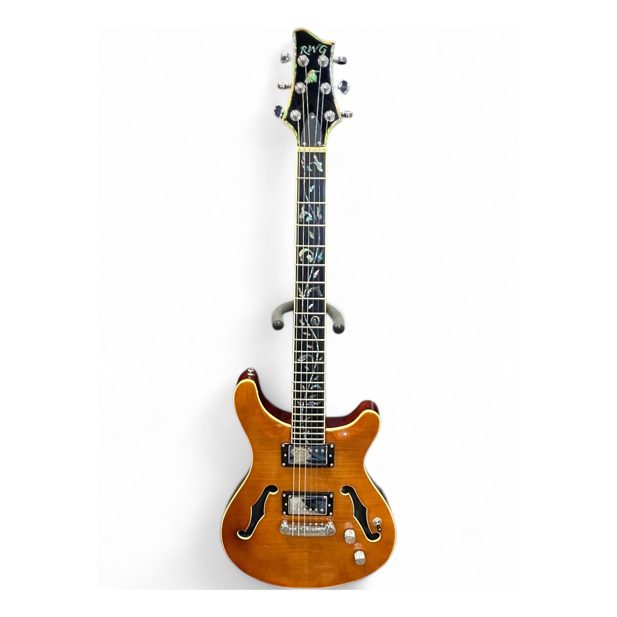 Used Raven West RG450 Trans Blonde Hollow Body Electric Guitar