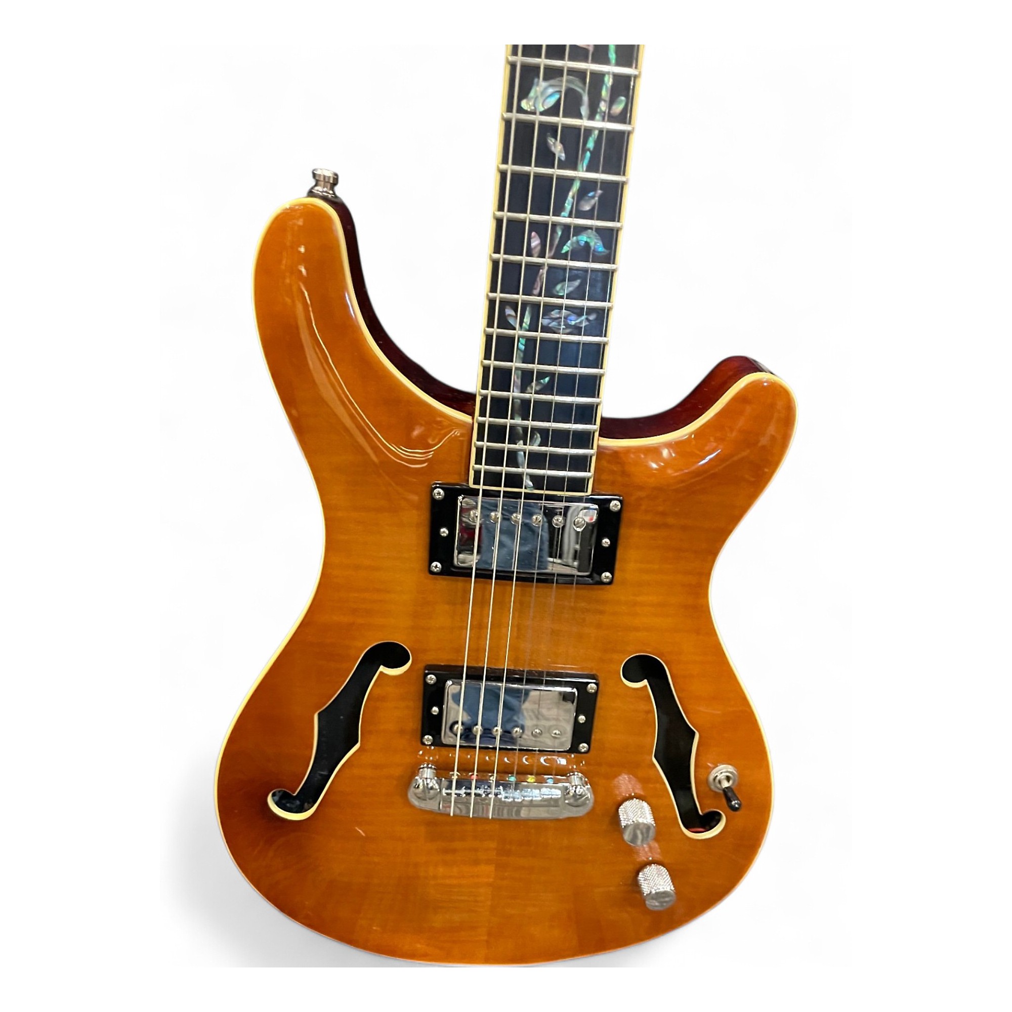 Used Raven West RG450 Trans Blonde Hollow Body Electric Guitar