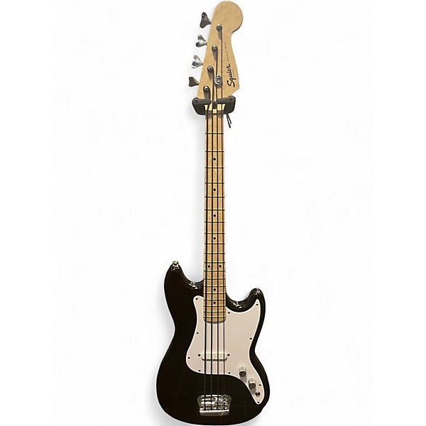 Used Squier Bronco Black Electric Bass Guitar