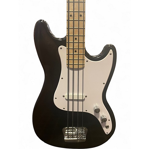 Used Squier Bronco Black Electric Bass Guitar