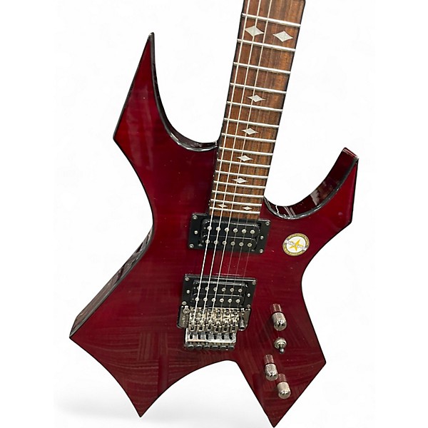 Used B.C. Rich MK7 WARLOCK Trans Crimson Red Solid Body Electric Guitar
