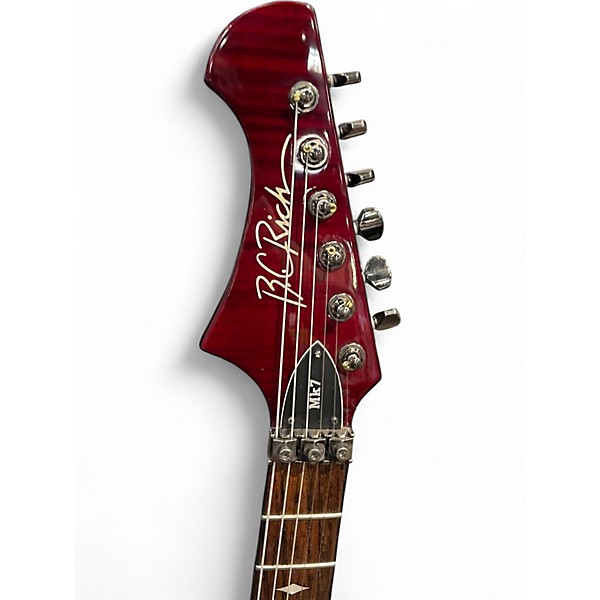 Used B.C. Rich MK7 WARLOCK Trans Crimson Red Solid Body Electric Guitar