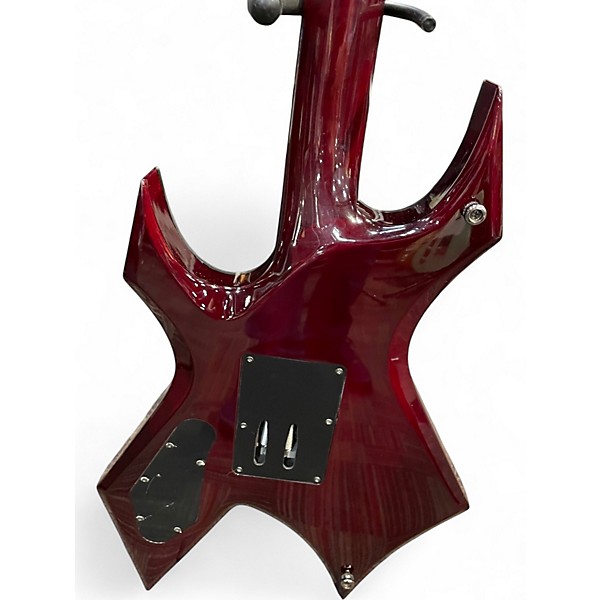 Used B.C. Rich MK7 WARLOCK Trans Crimson Red Solid Body Electric Guitar
