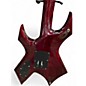 Used B.C. Rich MK7 WARLOCK Trans Crimson Red Solid Body Electric Guitar