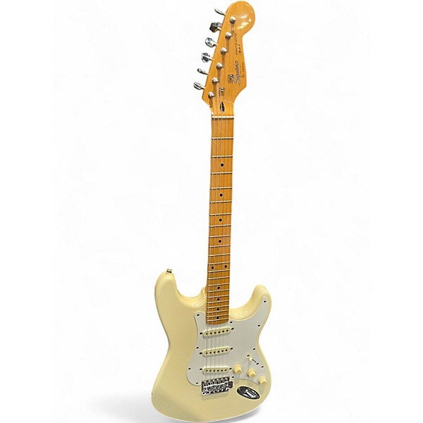 Used 1989 Squier E SERIES STRATOCASTER Vintage White Solid Body Electric Guitar