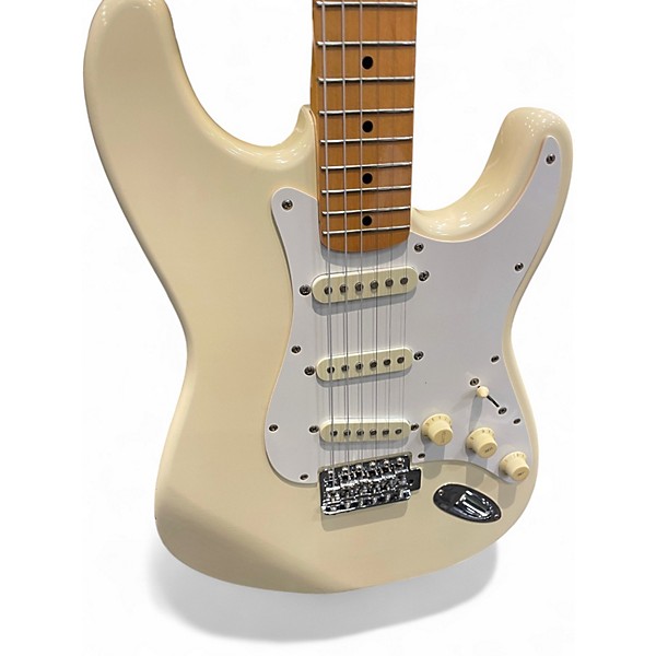 Used 1989 Squier E SERIES STRATOCASTER Vintage White Solid Body Electric Guitar