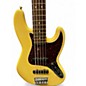 Used 2012 Fender Deluxe Active Jazz Bass V 5 String Vintage White Electric Bass Guitar