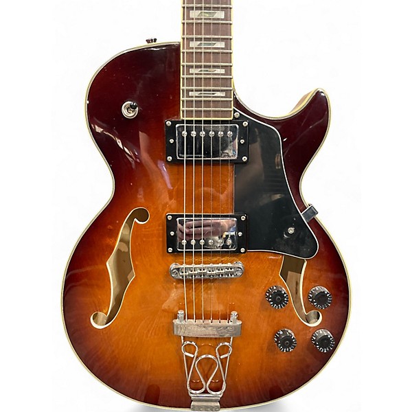 Used Iyv ijz300 2 Color Sunburst Hollow Body Electric Guitar