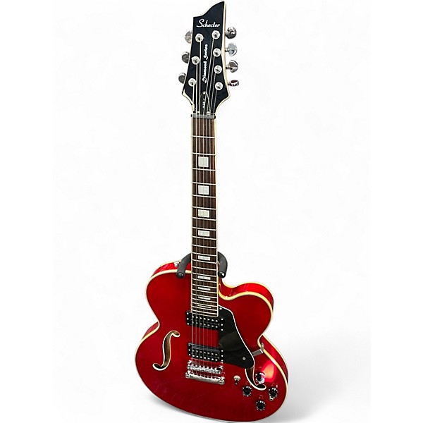 Used Schecter Guitar Research JAZZ-7 Wine Red Hollow Body Electric Guitar