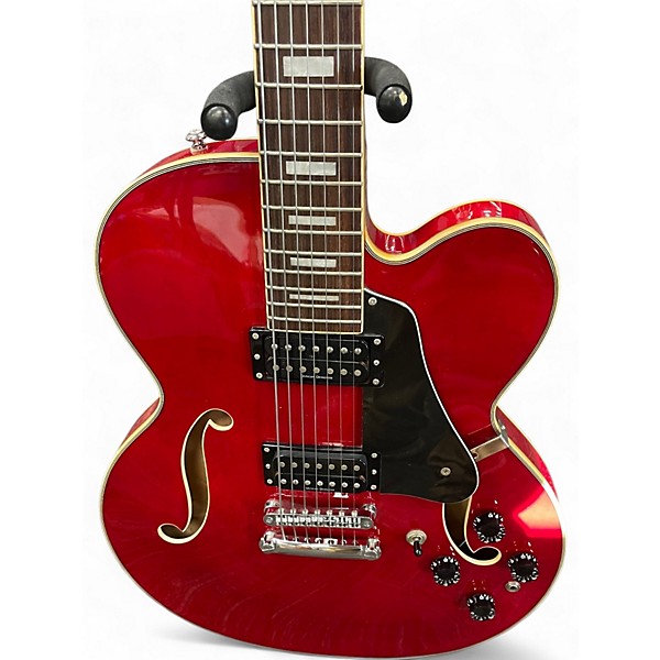 Used Schecter Guitar Research JAZZ-7 Wine Red Hollow Body Electric Guitar