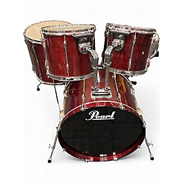 Used Pearl 5 Piece Export Maroon Drum Kit