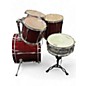 Used Pearl 5 Piece Export Maroon Drum Kit