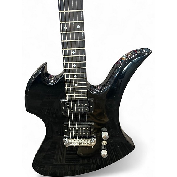 Used B.C. Rich Bronze Series Mockingbird Black Solid Body Electric Guitar
