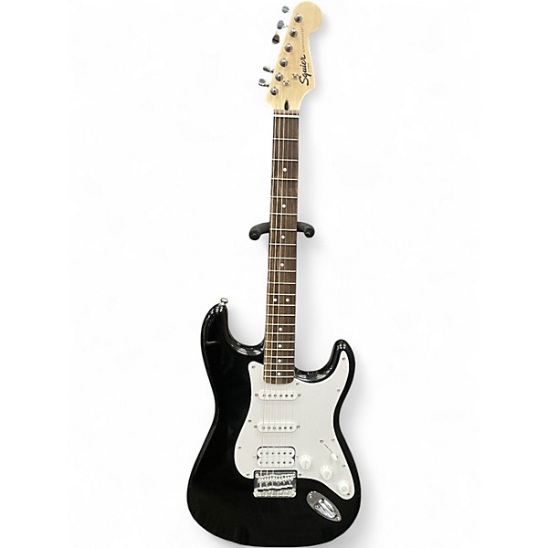 Used Squier Bullet Stratocaster Black Solid Body Electric Guitar