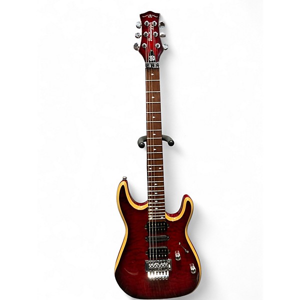 Used Bootlegger ROYAL DEEP BURGUNDY QUILTED MAPLE Solid Body Electric Guitar
