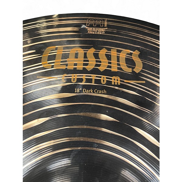 Used MEINL 18in Classic Custom Dark Crash Cymbal