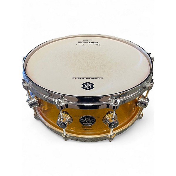 Used Soundwave Master 5 Piece Ice Crystal Acrylic Shell Pack Amber Drum Kit