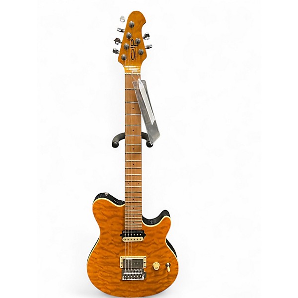 Used OLP MM1 Trans Amber Solid Body Electric Guitar