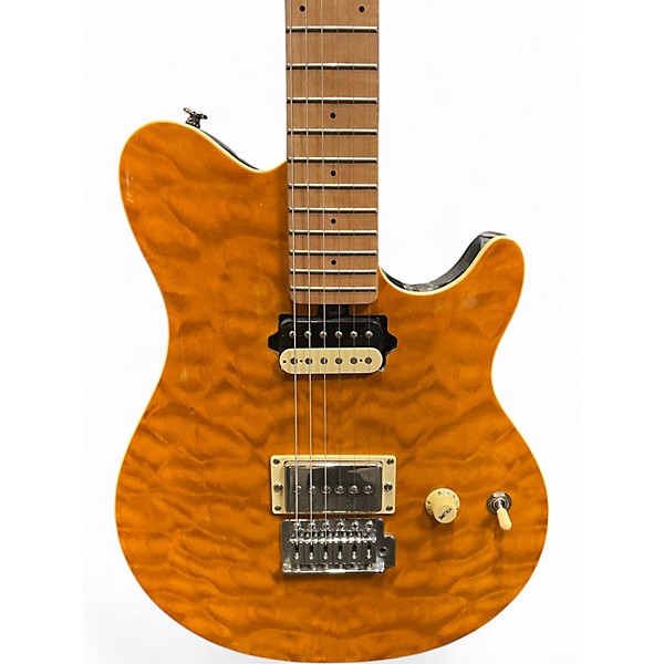 Used OLP MM1 Trans Amber Solid Body Electric Guitar