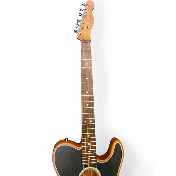 Used Fender Acoustasonic Player Telecaster Black Acoustic Electric Guitar