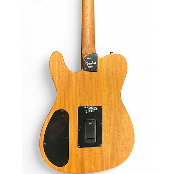 Used Fender Acoustasonic Player Telecaster Black Acoustic Electric Guitar