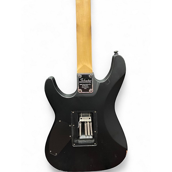 Used Schecter Guitar Research Damien 6 Black Solid Body Electric Guitar