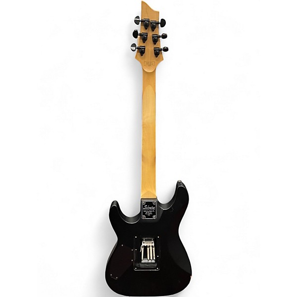 Used Schecter Guitar Research Damien 6 Black Solid Body Electric Guitar
