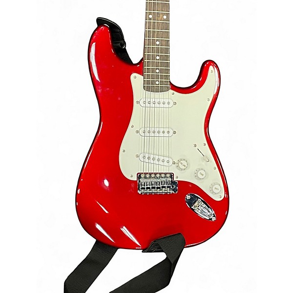 Used Squier Affinity Stratocaster Candy Apple Red Solid Body Electric Guitar