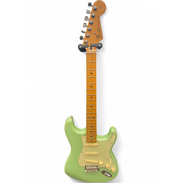 Used Fender Standard Stratocaster Green Solid Body Electric Guitar
