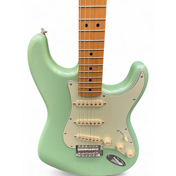 Used Fender Standard Stratocaster Green Solid Body Electric Guitar