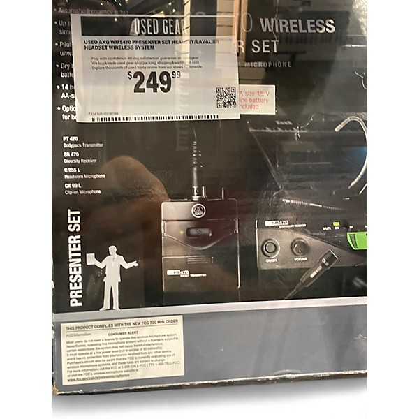 Used AKG WMS470 PRESENTER SET HEADSET/LAVALIER Headset Wireless System