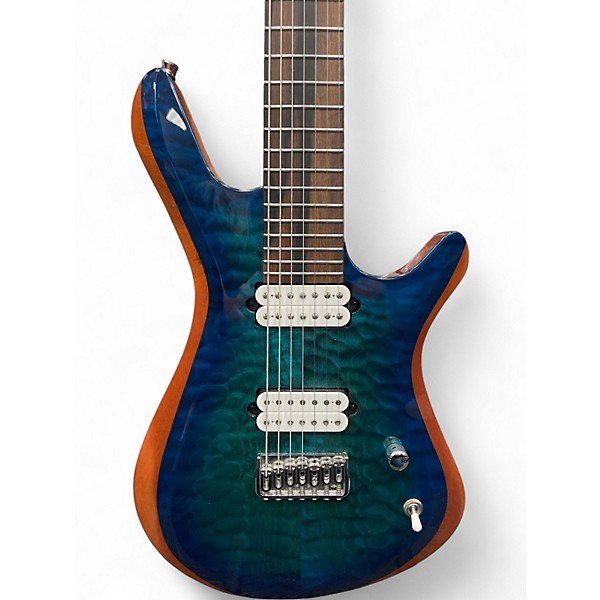 Used Kiesel Vanquish 7 Aqua Burst Solid Body Electric Guitar