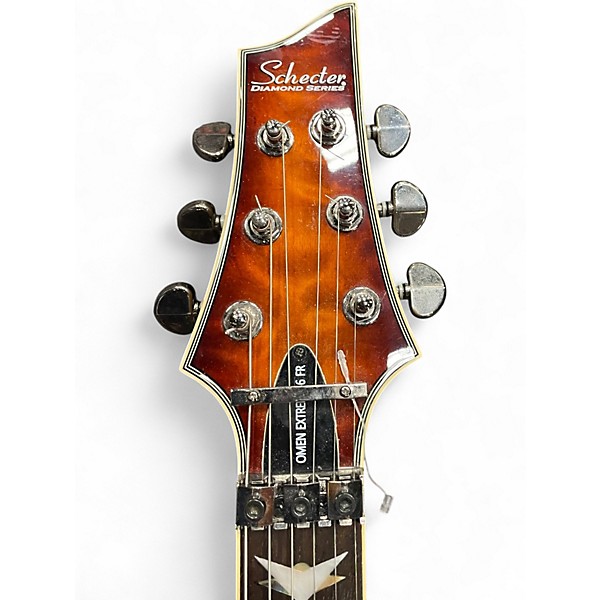 Used Schecter Guitar Research Diamond Series PT Trans Orange Solid Body Electric Guitar