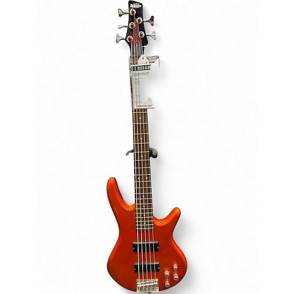 Used Ibanez GSR205 5 String Roadster Orange Metallic Electric Bass Guitar