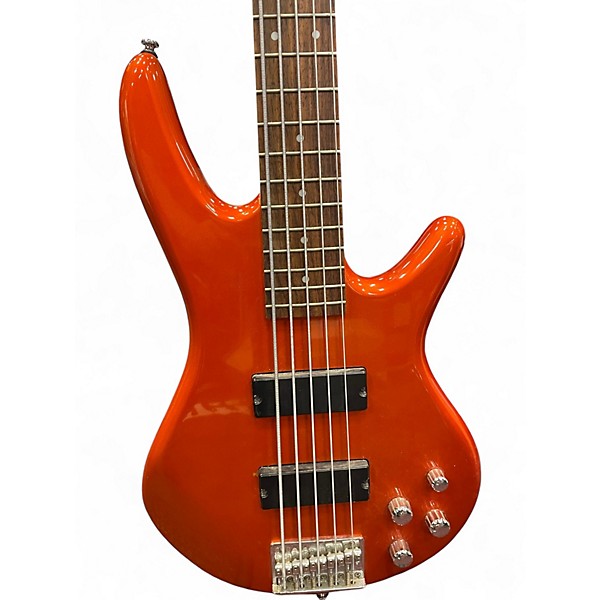 Used Ibanez GSR205 5 String Roadster Orange Metallic Electric Bass Guitar