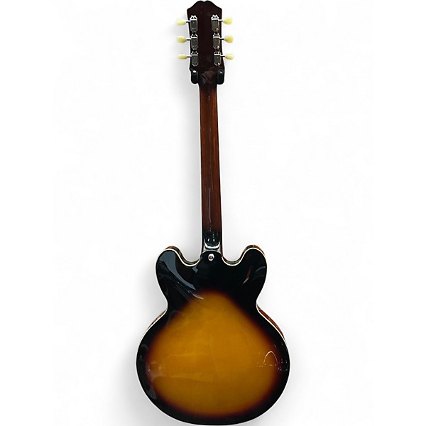 Used Epiphone Inspired by Gibson 335 3 Tone Sunburst Hollow Body Electric Guitar