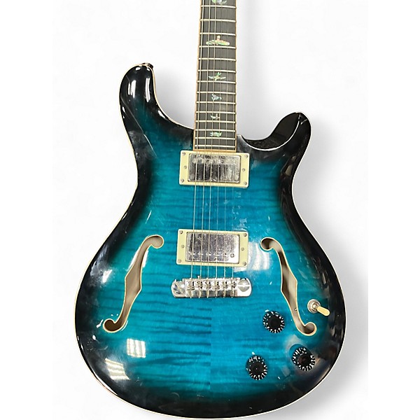 Used PRS Piezo SE Hollow Body Blue Burst Hollow Body Electric Guitar