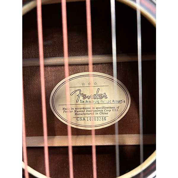 Used Fender Tim Armstrong Hellcat Vintage Natural Acoustic Electric Guitar