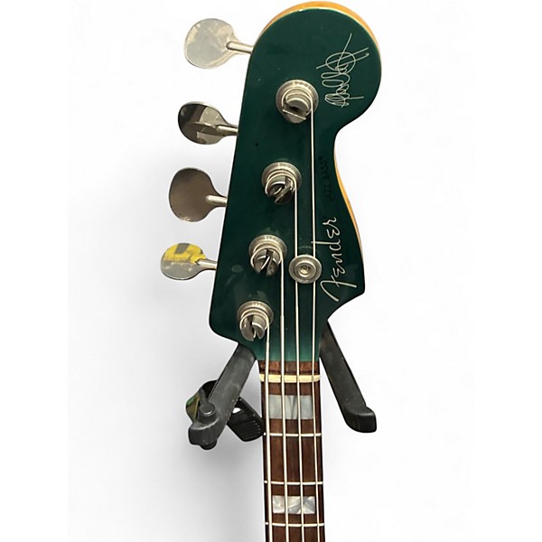 Used 2017 Fender Adam Clayton Jazz Bass Sherwood Green Electric Bass Guitar