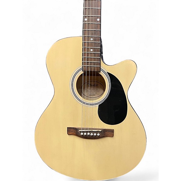 Used Fender FA135CE Concert Natural Acoustic Electric Guitar