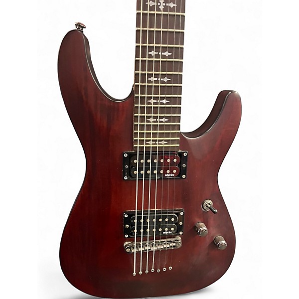 Used Schecter Guitar Research Omen 7 WORN MAHOGANY Solid Body Electric Guitar