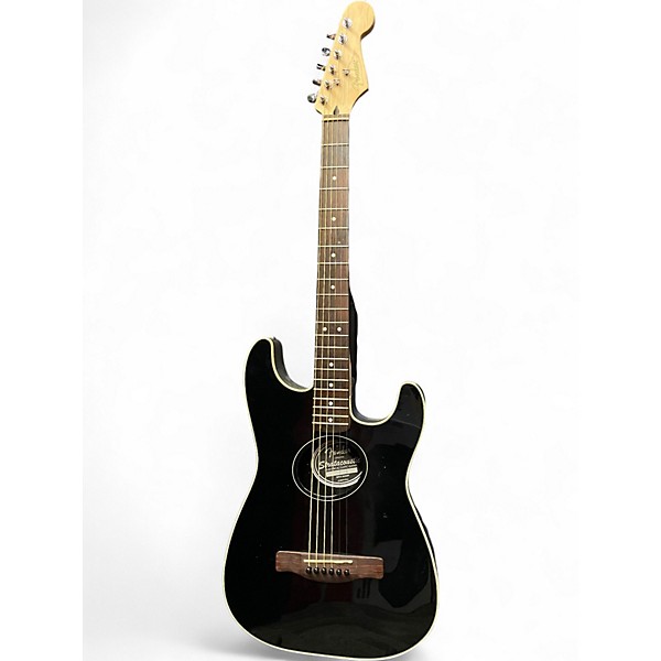 Used Fender STRATOCOUSTIC Black Acoustic Guitar