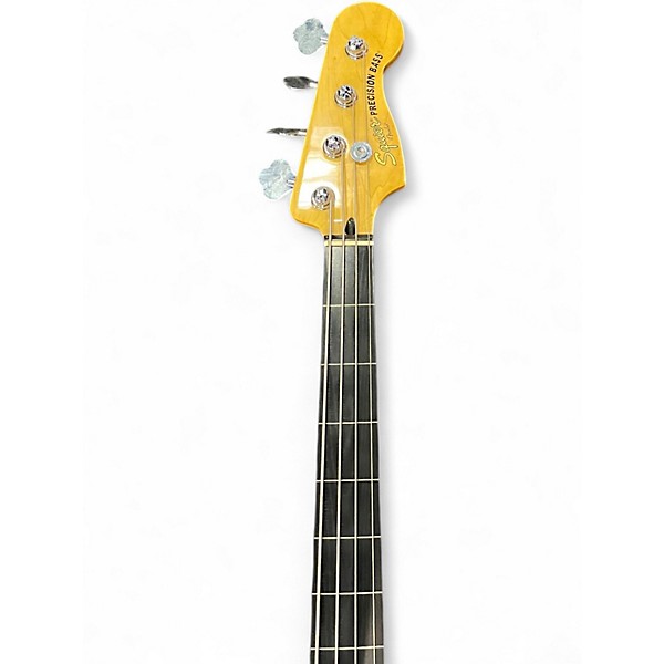 Used Squier Classic vibe 60s Fretless Precision Bass 3 Tone Sunburst Electric Bass Guitar