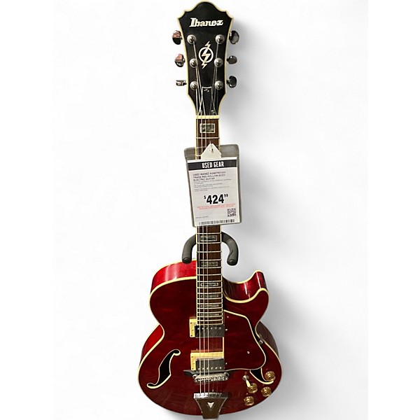 Used Ibanez AG86TRD1201 Trans Red Hollow Body Electric Guitar