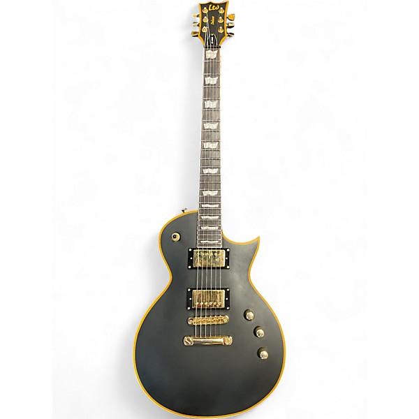 Used 2021 ESP LTD EC1000 Deluxe Black and Gold Solid Body Electric Guitar