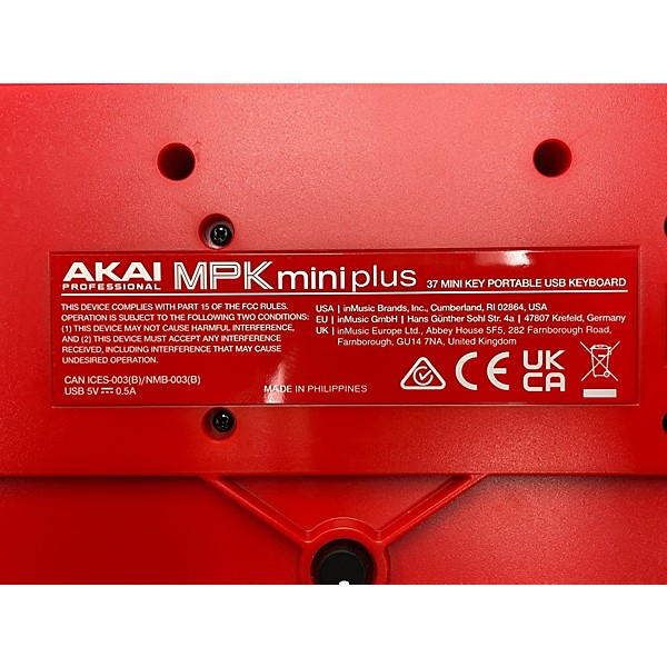 Used Akai Professional mpk mini plus MIDI Controller