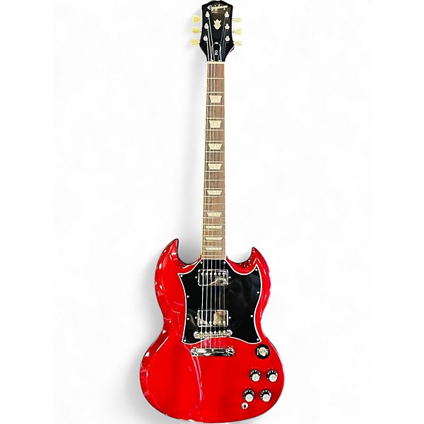 Used Epiphone SG Cherry Solid Body Electric Guitar