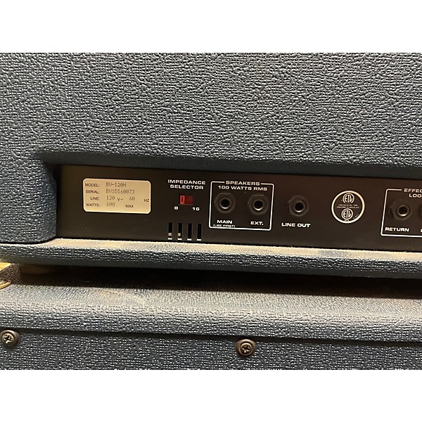 Used Crate BV120H Blue Voodoo 120W Tube Guitar Amp Head